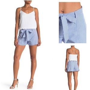 NWOT Parker Small Blue White Stripe Tie Shorts